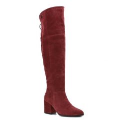 Czerwone Kozaki Lemar Damskie Stylowe Obuwie. Czerwone kozaki damskie Lemar, bez wzorów, z nubiku, bez obcasa, na obcasie, bez zapięcia. Za 279.00 zł.
