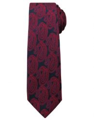 Modny i Elegancki Krawat Alties - Wzór Paisley, Czerwień. Czerwone krawaty i muchy Alties, bez wzorów, z tkaniny, eleganckie. Za 49.00 zł.