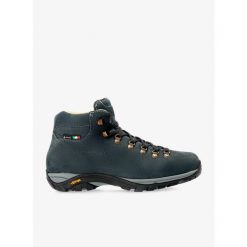 Buty turystyczne męskie Zamberlan New Trail Lite Evo GTX. Zielone buty zimowe męskie Zamberlan, bez wzorów, bez obcasa, bez zapięcia. Za 629.99 zł.
