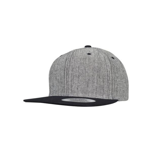 Czapka Z Daszkiem Solid Melange. Czarne czapki damskie FLEXFIT, bez wzorów, z bawełny. Za 80.99 zł.