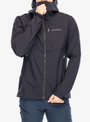 Kurtka softshell męska Vaude Roccia Softshell Jacket II. Czarne kurtki męskie Vaude, l, bez wzorów, z materiału, bez kaptura. Za 847.80 zł.
