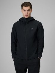 4F Kurtka przejściowa membrana 5000 męska - czarna XL. Czarne kurtki męskie 4F, m, bez wzorów, ze skóry, bez kaptura. Za 299.99 zł.