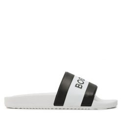 Klapki Bogner. Białe klapki damskie Bogner, bez wzorów, bez obcasa, bez zapięcia. Za 219.99 zł.