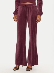 Juicy Couture Spodnie dresowe Caisa JCSEBJ008 Bordowy Slim Fit. Czerwone spodnie dresowe damskie Juicy Couture, bez wzorów, z bawełny. Za 379.99 zł.