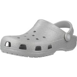 Buty CROCS CLASSIC GLITTER CLOG Szary. Szare obuwie trekkingowe damskie Crocs, z materiału, bez zapięcia. Za 159.00 zł.