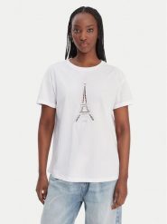 Liu Jo T-Shirt WA6413 JS904 Biały Regular Fit. Białe t-shirty damskie Liu Jo, xs, bez wzorów, z bawełny, bez kołnierzyka, bez ramiączek. Za 299.99 zł.