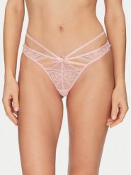 Hunkemöller Komplet 3 par stringów 301423 Różowy. Czerwone majtki damskie Hunkemöller, z syntetyku. Za 49.99 zł.