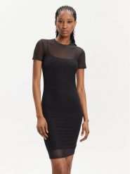 Hugo Sukienka codzienna Nasaja_B 50514940 Czarny Slim Fit. Czarne sukienki damskie Hugo, na co dzień, xs, bez wzorów, z syntetyku, bez kołnierzyka, bez ramiączek, proste. Za 309.99 zł.
