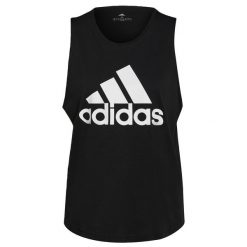 Koszulka Kobieta Adidas Essentials Big czarny. Białe bluzki damskie Adidas, m, bez wzorów, sportowe, bez kołnierzyka, bez ramiączek. Za 103.00 zł.