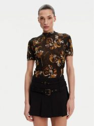 Versace Jeans Couture Sweter 78HAFM07 Czarny Slim Fit. Czarne swetry nierozpinane damskie Versace Jeans Couture, l, bez wzorów, z jeansu, bez kołnierzyka, bez ramiączek. Za 799.99 zł.