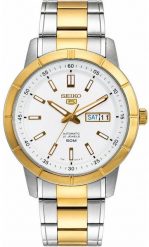 Zegarek Seiko Seiko 5 SNKN58K1 Zegarek męski biała tarcza 43 mm. Białe zegarki męskie Seiko, bez wzorów. Za 1,261.99 zł.
