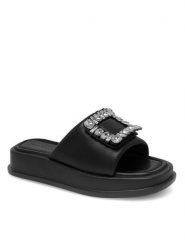 Badura Klapki WFA2589-1Z Czarny. Czarne klapki damskie Badura, bez wzorów, ze skóry, bez obcasa, bez zapięcia. Za 229.99 zł.