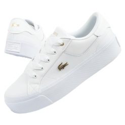 Buty sportowe Lacoste Ziane Platform. Białe obuwie sportowe damskie Lacoste, bez wzorów, bez zapięcia, trekkingowe. Za 399.00 zł.