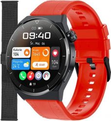 Smartwatch Enter SAT.14.235.144-SET Czerwony. Czerwone zegarki smartwatch Enter, bez wzorów. Za 299.00 zł.