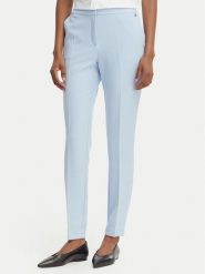 HUGO Spodnie materiałowe Hagonia-1 50539991 Niebieski Slim Fit. Niebieskie spodnie materiałowe damskie Hugo, bez wzorów, z materiału. Za 549.99 zł.