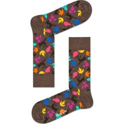 Happy Socks - Skarpety Deer. Brązowe skarpety męskie Happy Socks, bez wzorów, z bawełny. W wyprzedaży za 29.90 zł.