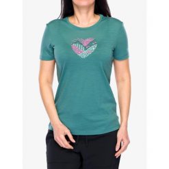 Koszulka merino damska CMP Blaze T-Shirt. Zielone koszulki sportowe damskie CMP, bez wzorów, bez ramiączek. Za 198.99 zł.
