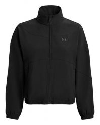 Under Armour RIVAL WOVEN JACKET Kurtka damska. Czarne kurtki sportowe damskie Under Armour, l, bez wzorów, z poliesteru, bez ramiączek, bez kaptura, na fitness i siłownię. Za 219.99 zł.