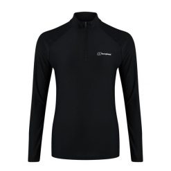 Bluza trekkingowa damska Berghaus 24/7 Tech Tee LS HZ. Czarne bluzy damskie Berghaus, l, bez wzorów, sportowe, bez ramiączek, bez kaptura. Za 151.99 zł.