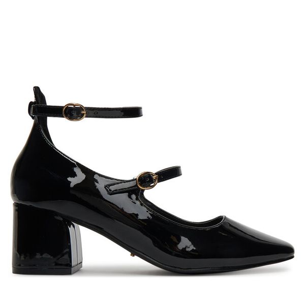 Półbuty DeeZee. Czarne półbuty damskie DeeZee, bez wzorów, bez obcasa, na obcasie, bez zapięcia. Za 149.99 zł.