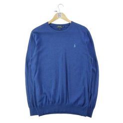 Second life - Polo Ralph Lauren męski sweter slim fit - Jak nowy. Niebieskie swetry męskie Ralph Lauren, l, bez wzorów, z materiału, eleganckie, bez kołnierzyka, bez ramiączek. Za 255.56 zł.