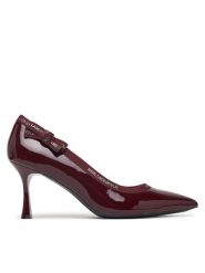KARL LAGERFELD Szpilki Sienna KL32708R Bordowy. Czerwone szpilki damskie KARL LAGERFELD, bez wzorów, z lakierowanej skóry, bez obcasa, na szpilce, bez zapięcia. Za 814.99 zł.