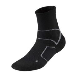 Skarpety do biegania w terenie unisex Mizuno Endura Trail Socks techniczne. Czarne skarpety męskie Mizuno, bez wzorów, z poliamidu. Za 47.99 zł.