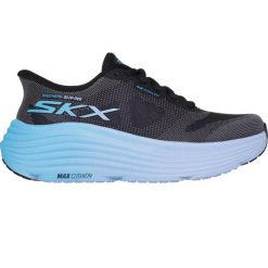 Buty do biegania damskie SKECHERS Max Cushioning Endeavour Hallandale. Czarne obuwie sportowe damskie Skechers, bez wzorów, bez zapięcia, do biegania. Za 509.99 zł.