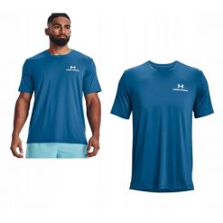 Męskit-Shirt Sportowy Under Armour 899 Rush Energy. Niebieskie koszulki sportowe męskie Under Armour, m, bez wzorów, bez ramiączek, do biegania. Za 173.87 zł.