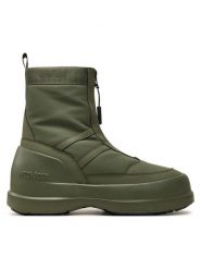 Moon Boot Śniegowce Luna Zip Boot 80D2480010 Khaki. Brązowe buty zimowe męskie Moon Boot, bez wzorów, z materiału, bez obcasa, bez zapięcia. Za 809.99 zł.