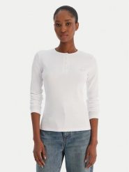 Calvin Klein Jeans Bluzka LV047E201G Biały Regular Fit. Białe bluzki damskie Calvin Klein Jeans, m, bez wzorów, z bawełny, bez kołnierzyka, bez ramiączek. Za 289.99 zł.