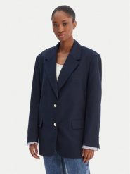 Tommy Jeans Marynarka DW0DW22601 Granatowy Boyfriend Fit. Niebieskie marynarki i żakiety damskie Tommy Jeans, bez wzorów, z jeansu, bez kołnierzyka, bez ramiączek. Za 849.99 zł.