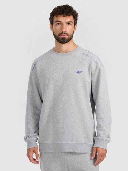 4F Bluza dresowa nierozpinana bez kaptura męska - szara L. Szare bluzy męskie 4F, l, bez wzorów, z bawełny, bez ramiączek, bez kaptura. Za 149.99 zł.