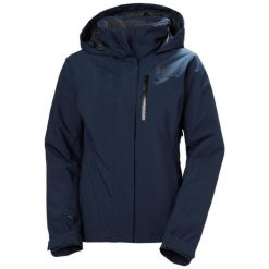 Damska kurtka narciarska Helly Hansen Crewser. Niebieskie kurtki sportowe damskie Helly Hansen, s, bez wzorów, bez ramiączek, bez kaptura, narciarskie. Za 889.50 zł.