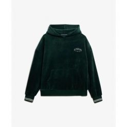 Bluza damska z kapturem Superdry Country Club. Zielone bluzy damskie Superdry, bez wzorów, bez ramiączek, z kapturem. Za 349.55 zł.