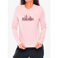 Bluzka damska z długim rękawem Columbia Ruby Springs Graphic. Czerwone bluzki damskie Columbia, bez wzorów, sportowe, bez kołnierzyka, bez ramiączek. Za 121.99 zł.
