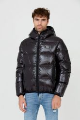 DSQUARED2 Czarna puchowa kurtka Puff Kaban. Czarne kurtki męskie Dsquared2, m, bez wzorów, z puchu, bez kaptura. W wyprzedaży za 1,949.99 zł.