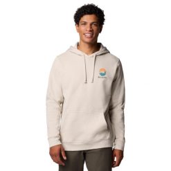 Bluza dresowa sportowa męska Trek Graphic Hoodie. Brązowe bluzy sportowe męskie Columbia, l, bez wzorów, z bawełny, bez kaptura, trekkingowe. Za 279.99 zł.