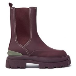 Sztyblety HOFF. Czerwone botki damskie HOFF, bez wzorów, bez obcasa, na płaskiej podeszwie, bez zapięcia. Za 399.99 zł.