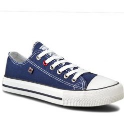 Trampki BIG STAR - T274021 Navy. Niebieskie trampki i tenisówki damskie BIG STAR, bez wzorów, z gumy, bez zapięcia. Za 89.00 zł.