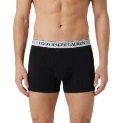 Bokserki męskie Polo Ralph Lauren 3-pak komplet czarne z białą gumką. Czarne bokserki męskie Ralph Lauren, bez wzorów, z bawełny. Za 129.00 zł.