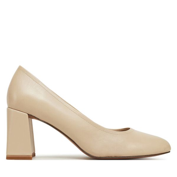 Czółenka Caprice. Brązowe czółenka damskie Caprice, bez wzorów, bez obcasa, bez zapięcia. Za 249.99 zł.