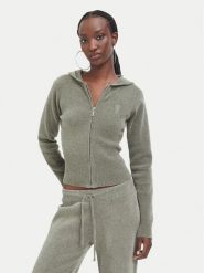 Juicy Couture Bluza JCWEB005 Khaki Regular Fit. Brązowe bluzy damskie Juicy Couture, xs, bez wzorów, z syntetyku, bez ramiączek, bez kaptura. Za 599.99 zł.