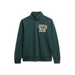 Sweter z zamkiem błyskawicznym Superdry Vintage Athletic. Zielone swetry męskie Superdry, na zimę, m, bez wzorów, z polaru, sportowe, bez kołnierzyka, bez ramiączek. Za 375.70 zł.