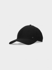 4F Czapka z daszkiem strapback uniseks - czarna S/M. Czarne czapki damskie 4F, na lato, bez wzorów, z elastanu, sportowe. W wyprzedaży za 79.99 zł.