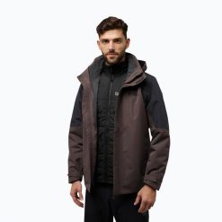 Kurtka 3w1 męska Jack Wolfskin Romberg 3In1. Brązowe kurtki męskie Jack Wolfskin, m, bez wzorów, sportowe, bez kaptura. Za 1,289.00 zł.