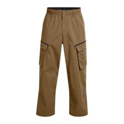 Spodnie męskie Under Armour Unstoppable Utility Cargo. Brązowe spodnie materiałowe męskie Under Armour, m, bez wzorów, z dresówki. Za 359.99 zł.