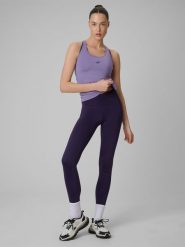 4F Legginsy treningowe szybkoschnące damskie - fioletowe XL. Fioletowe legginsy damskie 4F, bez wzorów. Za 119.99 zł.