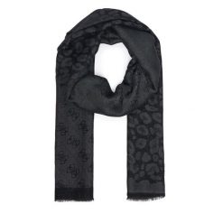 Szal Guess. Czarne szaliki damskie Guess, z aplikacjami. Za 234.99 zł.