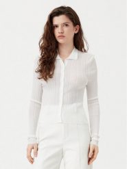 BARDOT Kardigan 59638TB Biały Regular Fit. Białe kardigany damskie Bardot, xl, bez wzorów, z wiskozy, bez kołnierzyka. Za 229.99 zł.